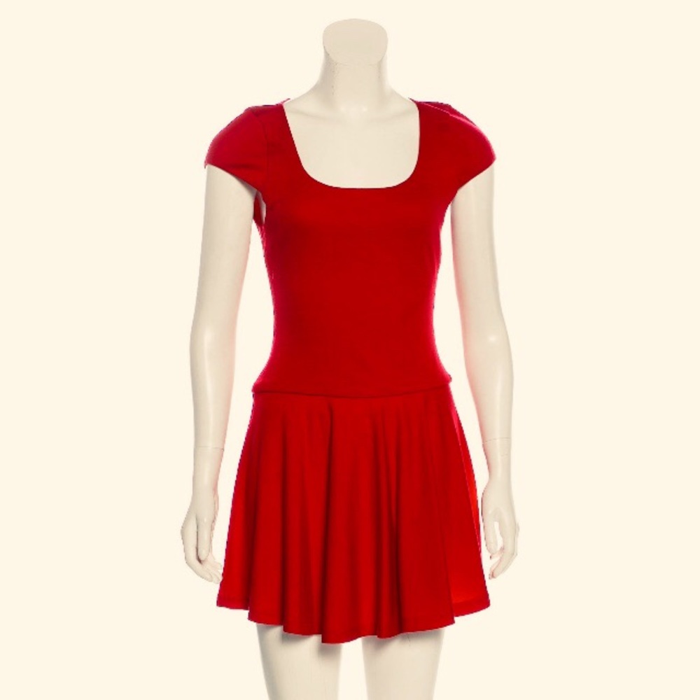 Alice + Olivia Lace-Accented Mini Dress